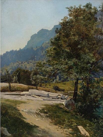 Carl Schuch Wooded landscape